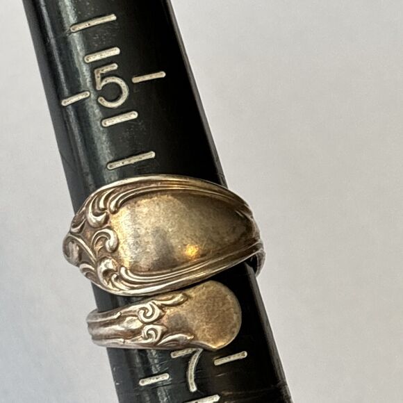 Rogers Brothers Size 6-7 Silver Plate Spoon Ring - Picture 9 of 9
